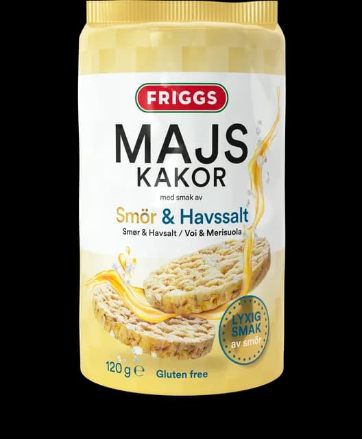 Friggs Majskakor Smör & Havssalt 120 g