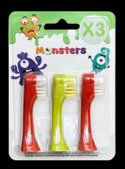 Les Babygators Monsters Refill Borsthuvuden 3-pack