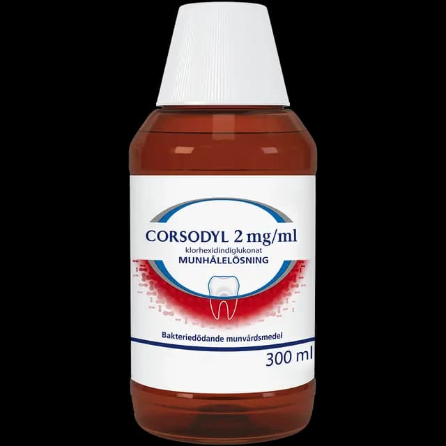 Corsodyl munhålelösning 2 mg/ml, 300 ml