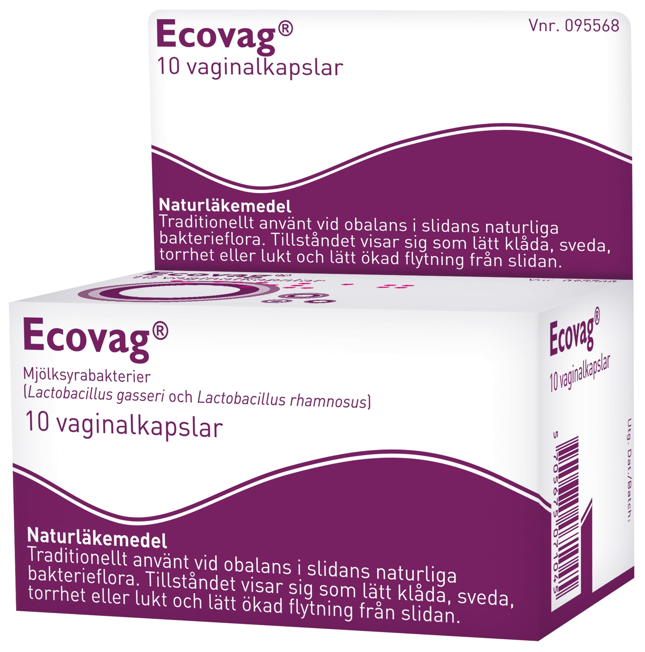Ecovag, vaginalkapsel, hård 10 st