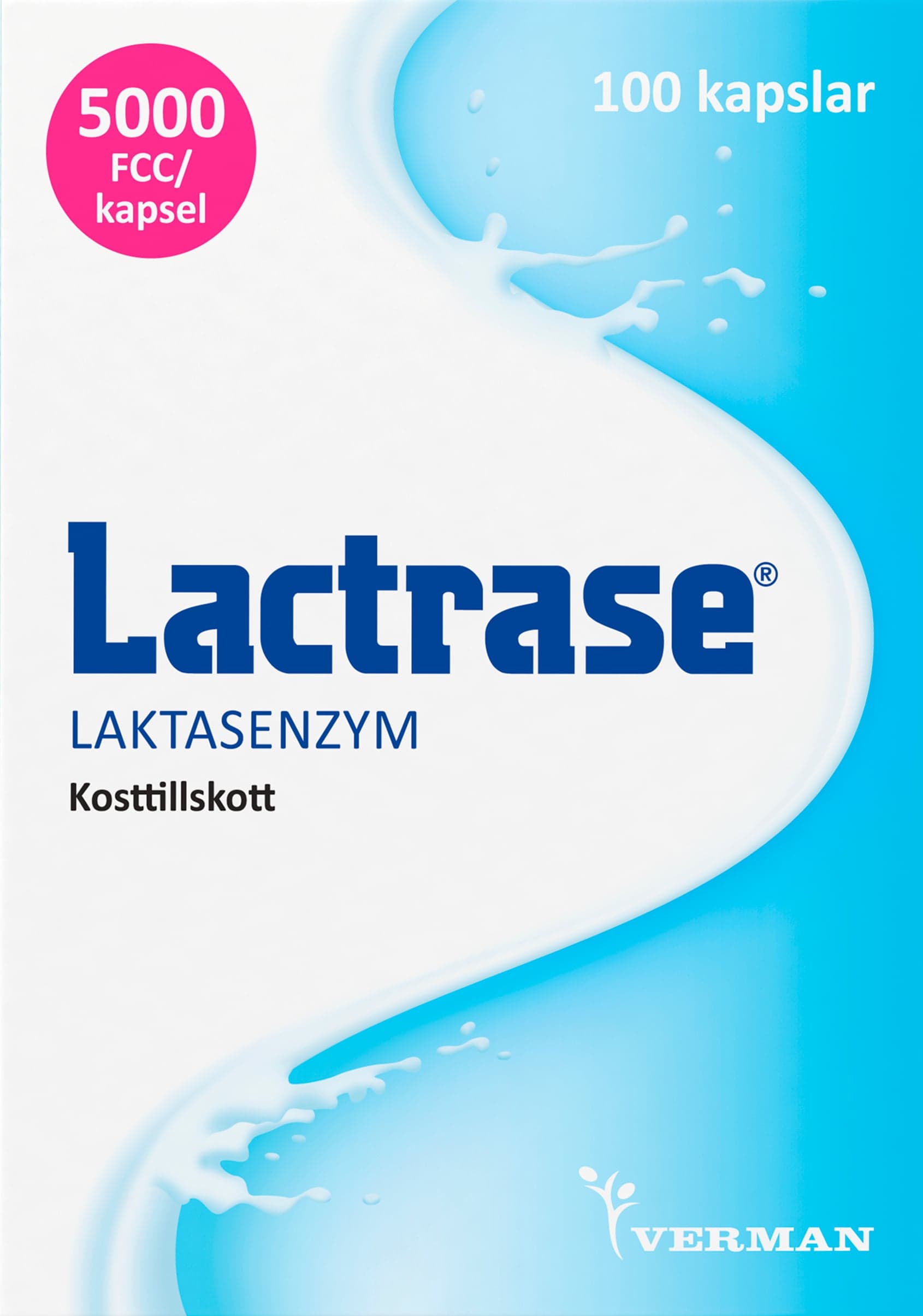Lactrase Laktasenzym, kapslar 100 st