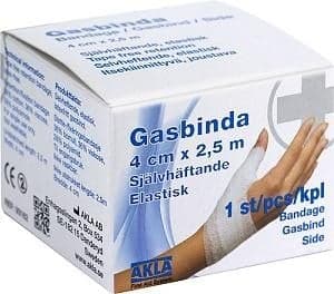 AKLA Självhäftande gasbinda 4 cm x 2,5 m