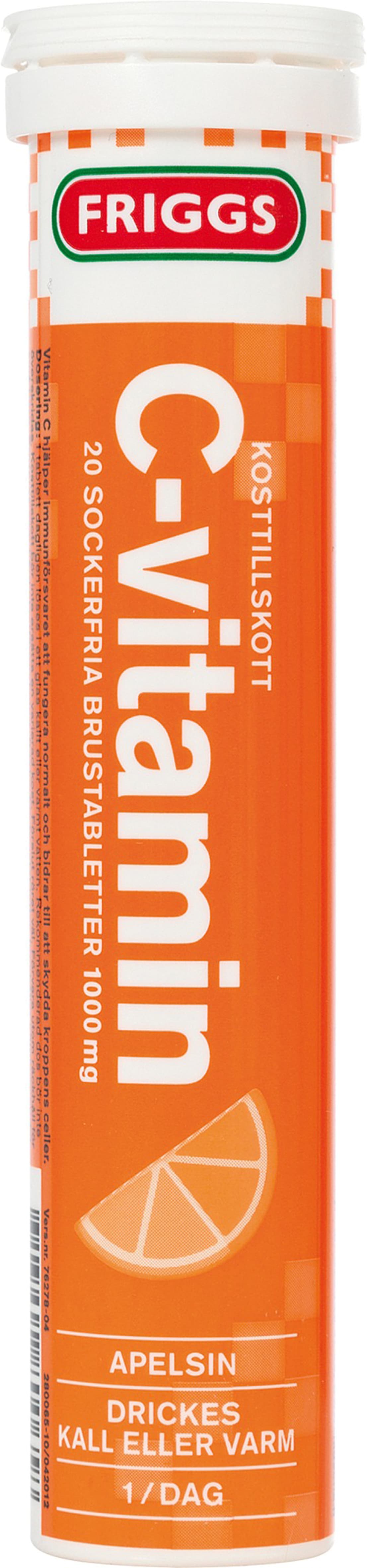 Friggs C-Vitamin Apelsin 20 Brustablettetter