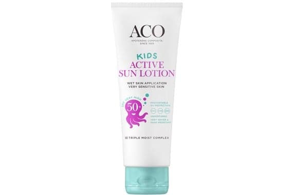 ACO Sun Kids Lotion SPF 50+ Parfymfri Solskydd Barn 250 ml