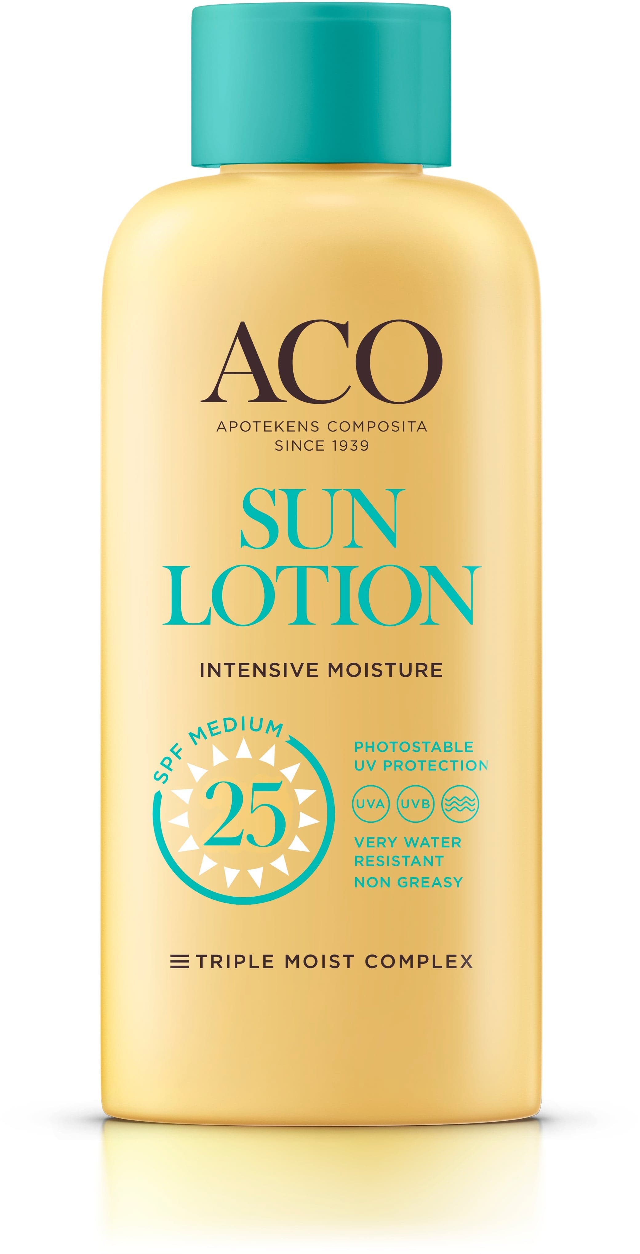 ACO Sun Lotion SPF25 Parfymfri Solskydd Kropp 200 ml