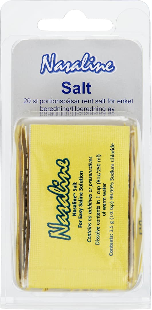 Nasaline salt till nässköljning 20 st
