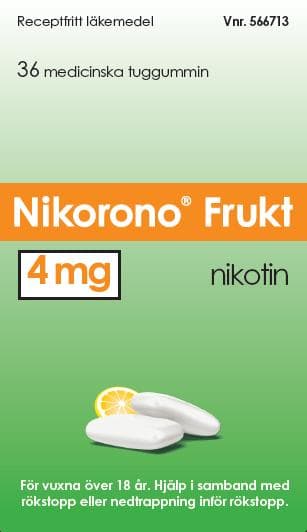 Nikorono Frukt 4 mg 36 st