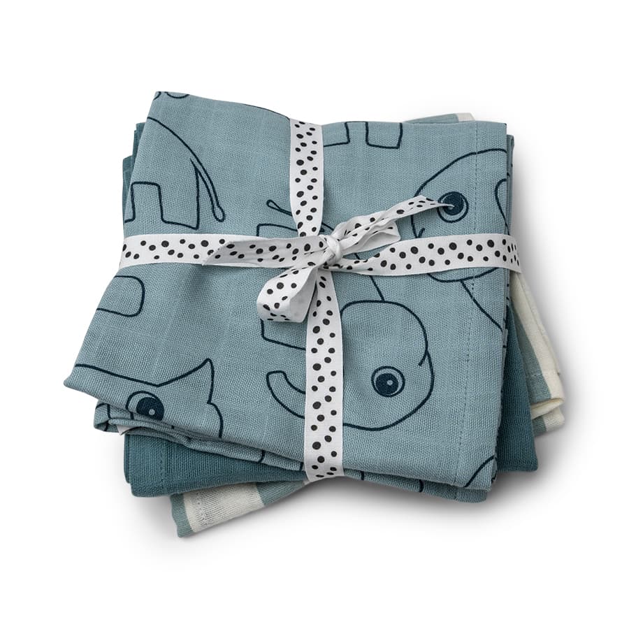 Done by Deer Muslinduk GOTS Deer friends Blue 3-pack 2
