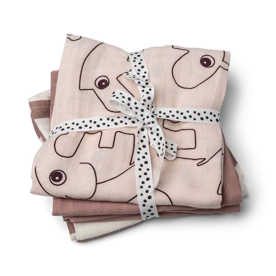 Done by Deer Muslinduk GOTS Deer friends Powder 3-pack - produktbild 2