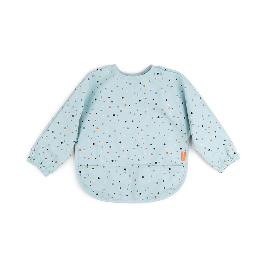 Done by Deer Långärmad Haklapp Happy dots Blue