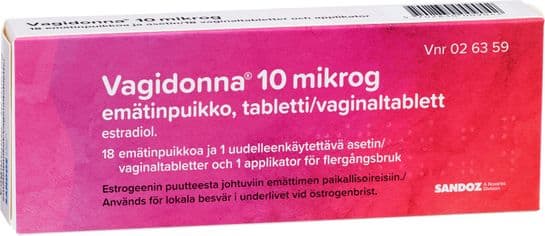 Vagidonna 10 mikrogram 1 x 18 tablett(er) Vaginaltablett
