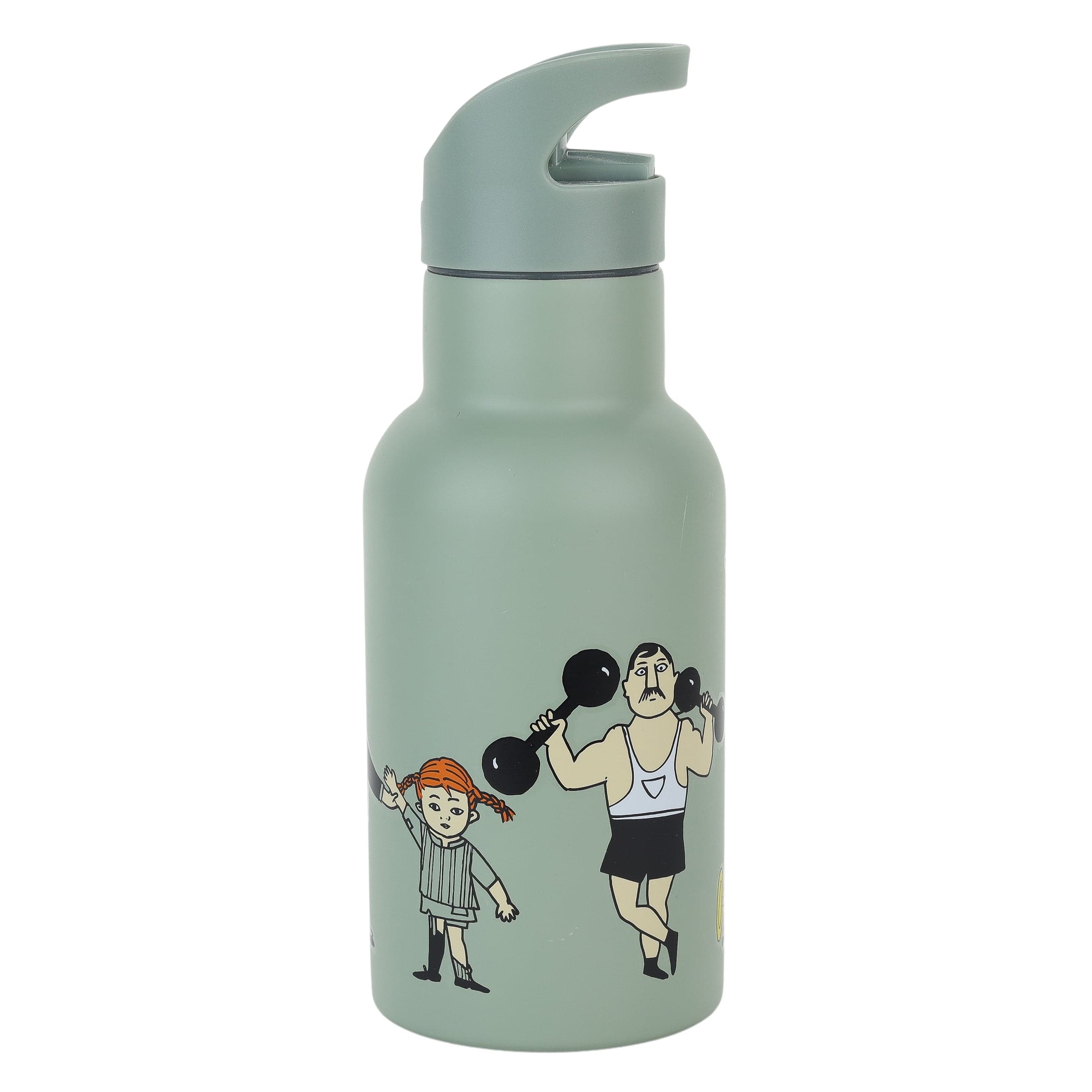 Rätt Start Pippi Cirkus Vattenflaska Grön 340 ml