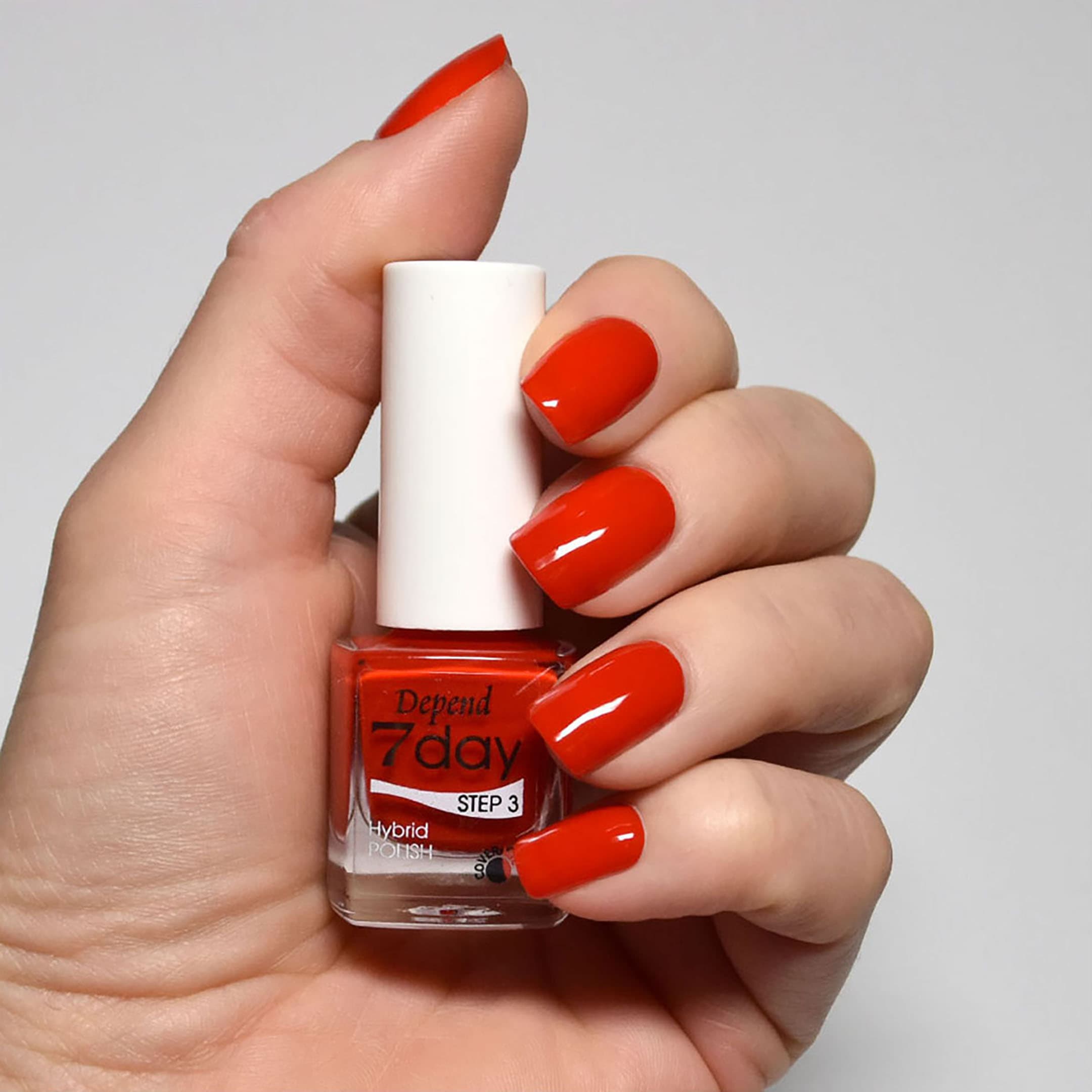 Depend 7day Hybrid Polish 7208 Looking Striped 5 ml - produktbild 3