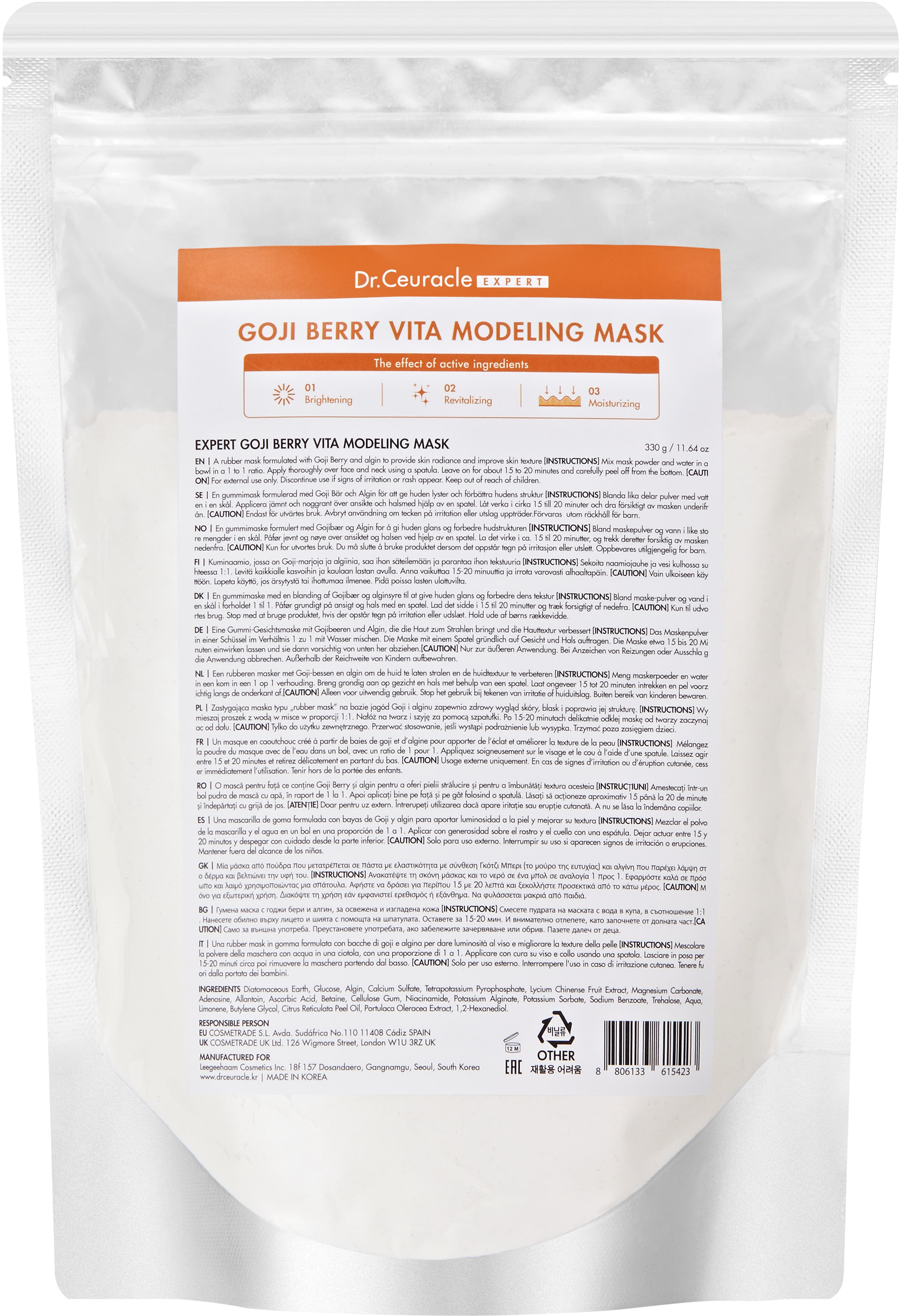 Dr. Ceuracle Goji Berry Vita Modelling Mask 330 g