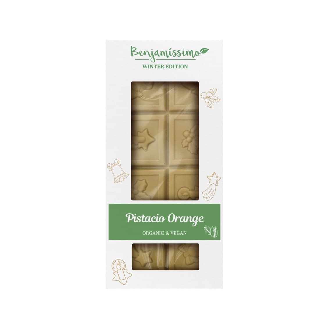 Benjamissimo Choklad Vit Pistage & Apelsin 60 g