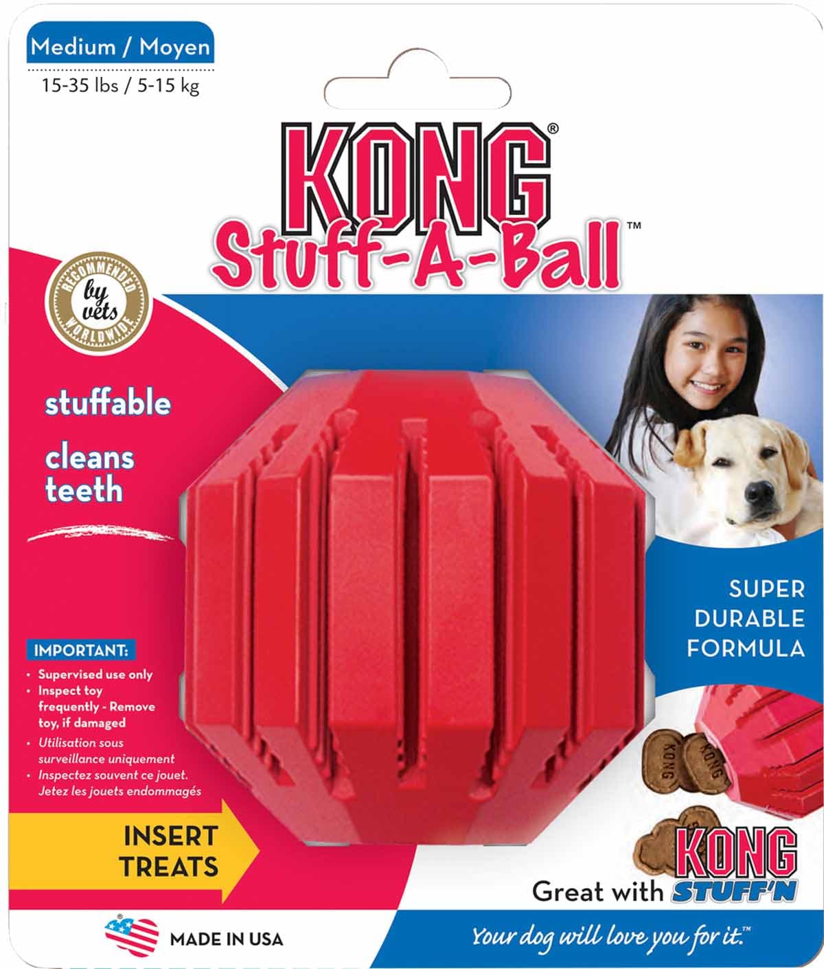 Kong Stuff A Ball M 16.5 x 14 x 8 cm 2