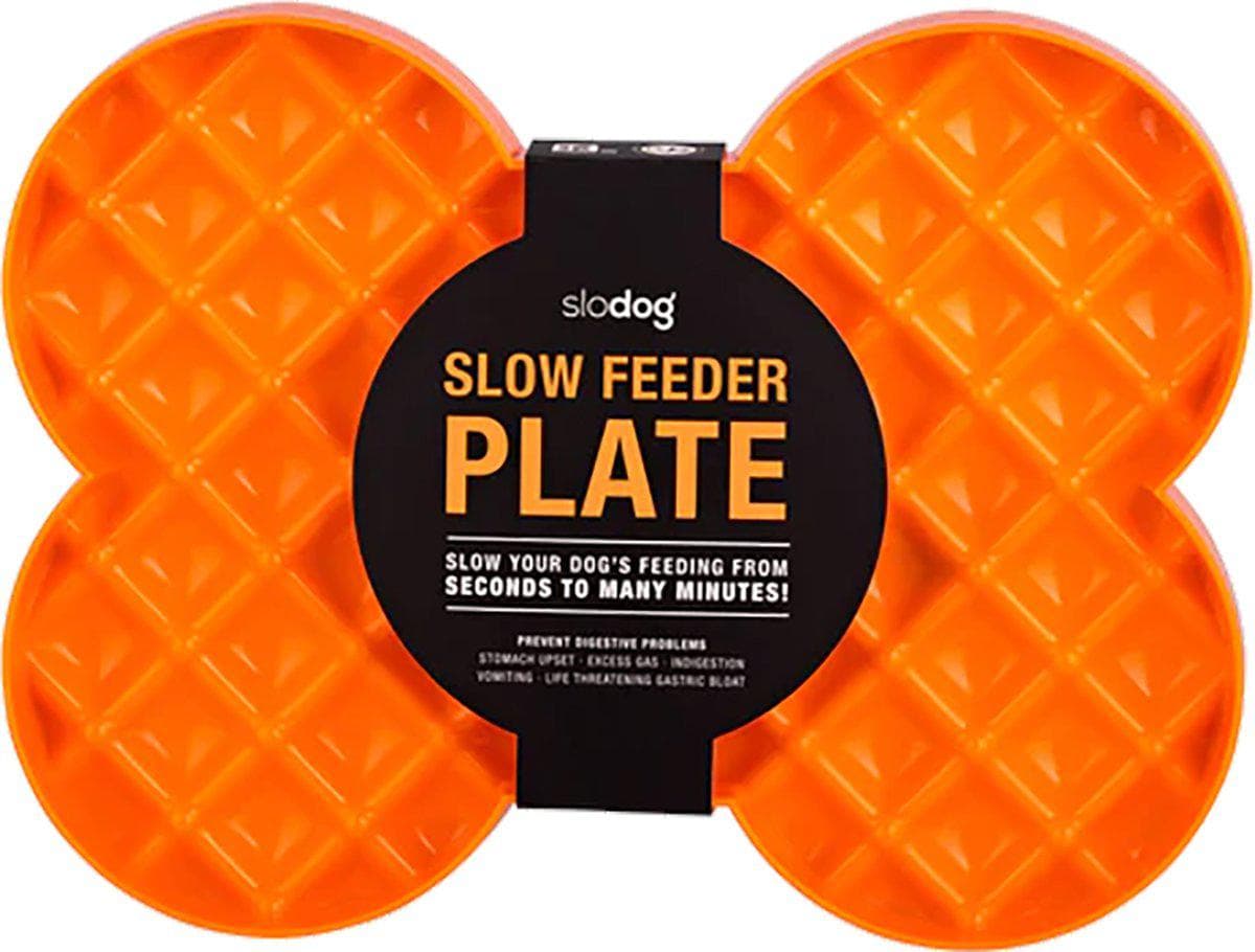 Lickimat Hundskål Lickimat Slow Feeder Plate Orange 35x26x3 cm