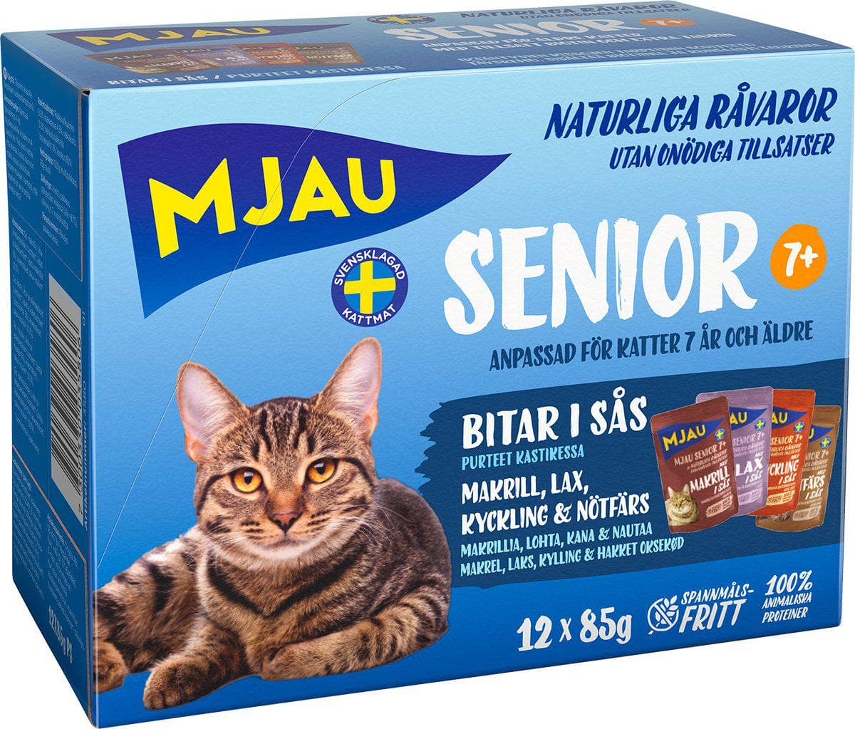 Mjau Pouch Multibox Senior 12 x 85 g
