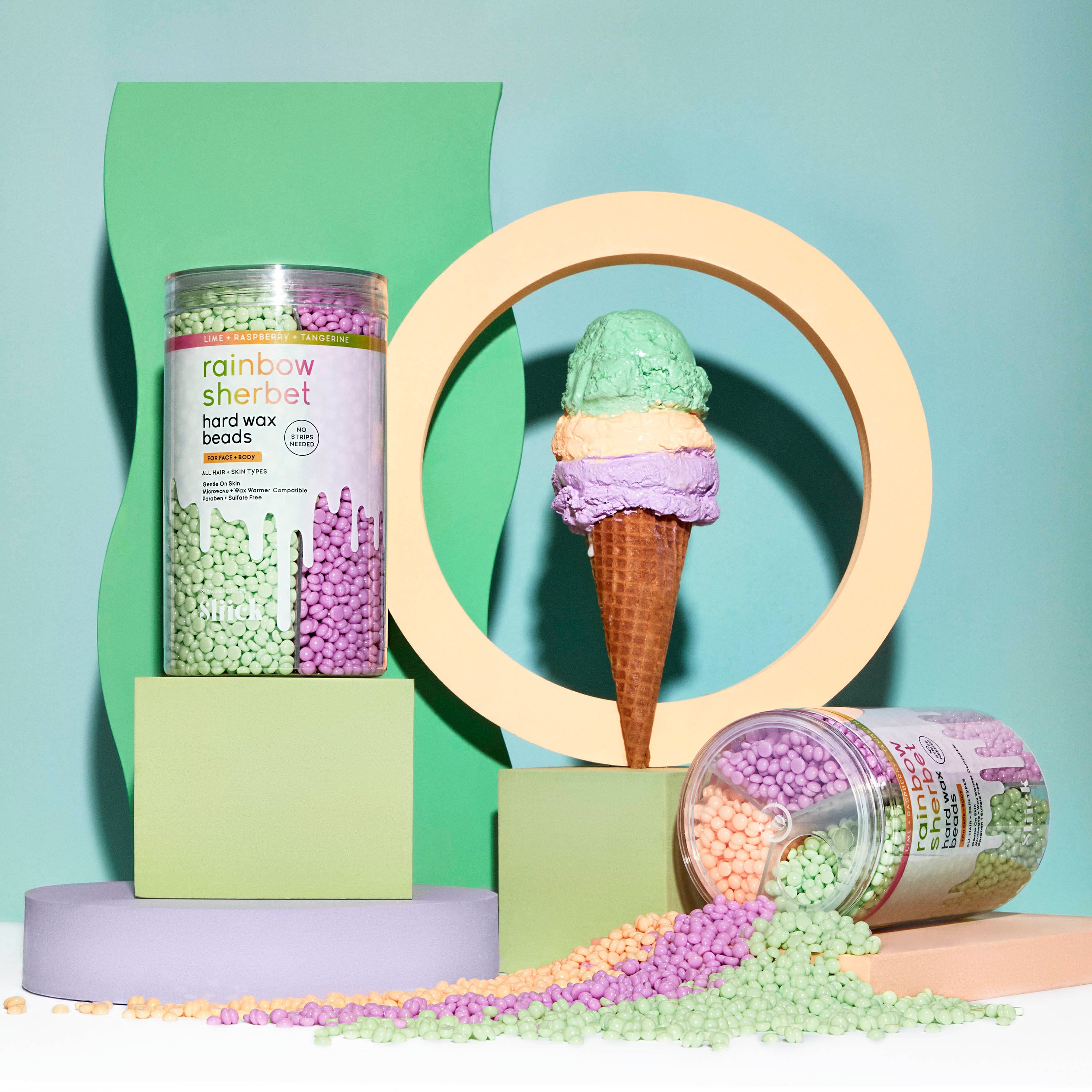 Sliick by Salon Perfect Hard Wax Beads Rainbow Sherbet 340 g 2