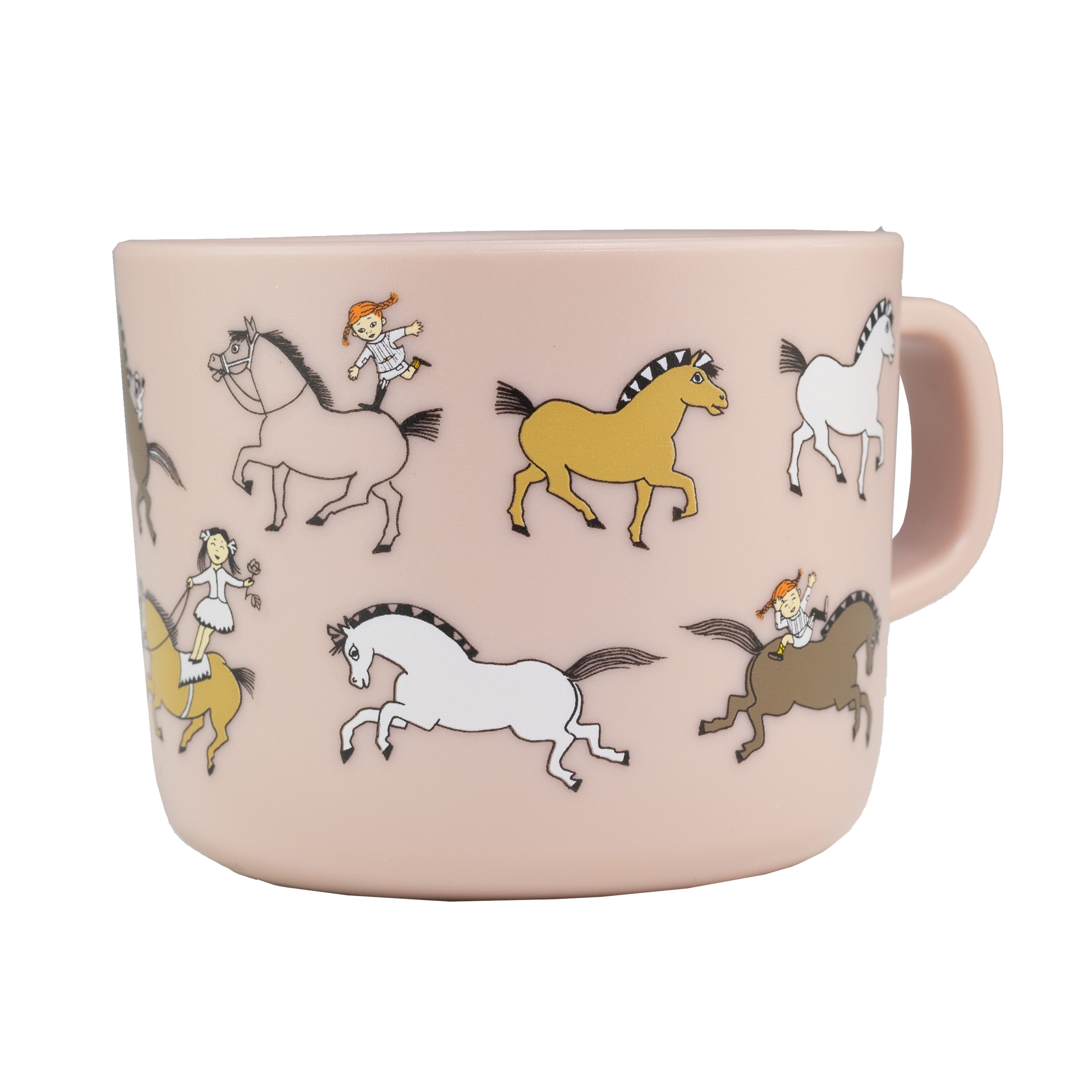 Rätt Start Pippi Cirkus Mugg med handtag Rosa