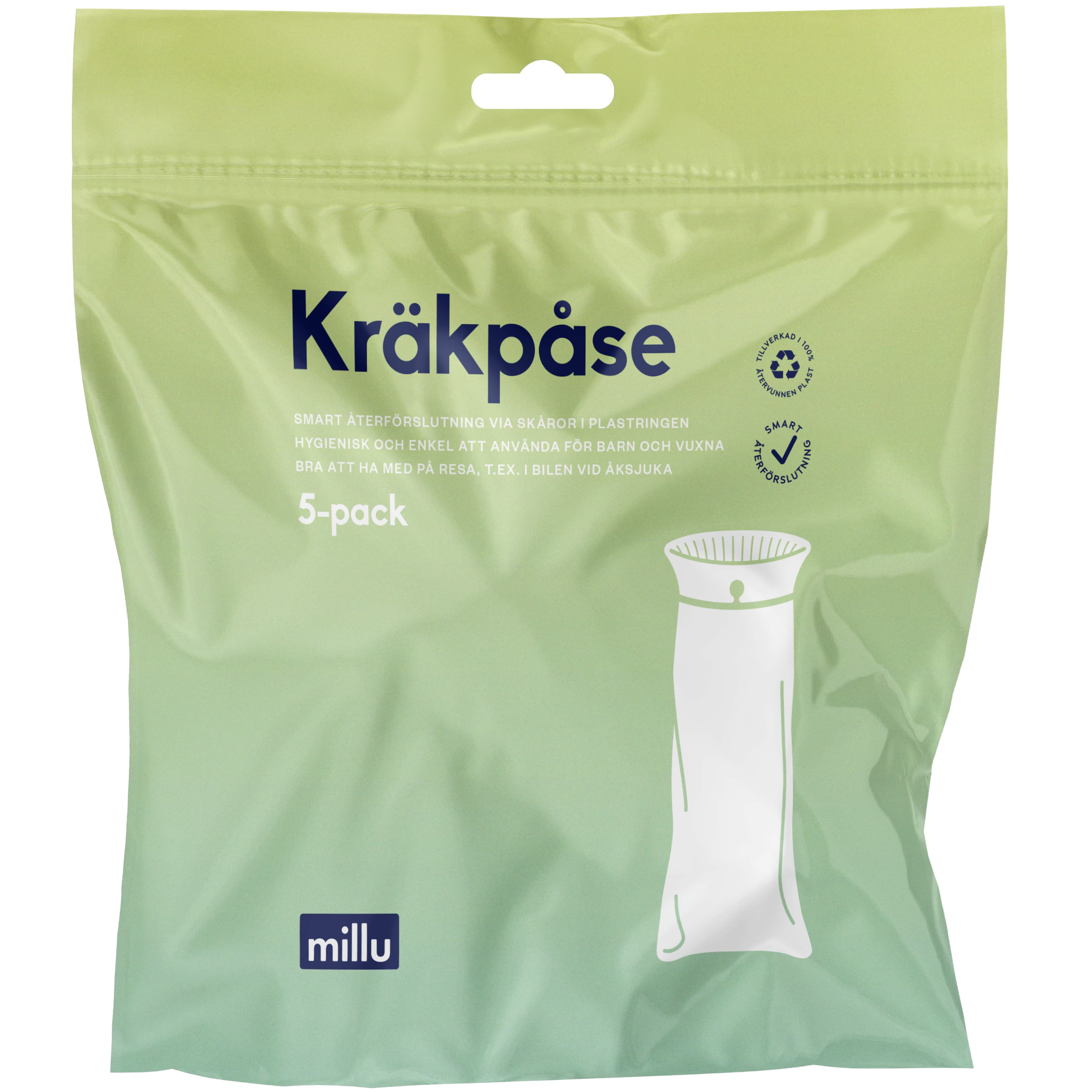 Millu Kräkpåse 100% Återvunnen Plast 5-pack