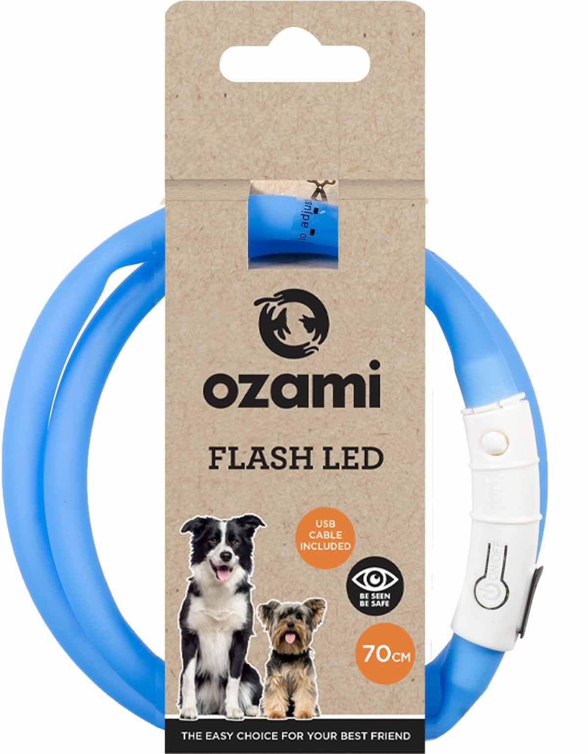 Ozami Halsband Flash LED Blå 70 cm