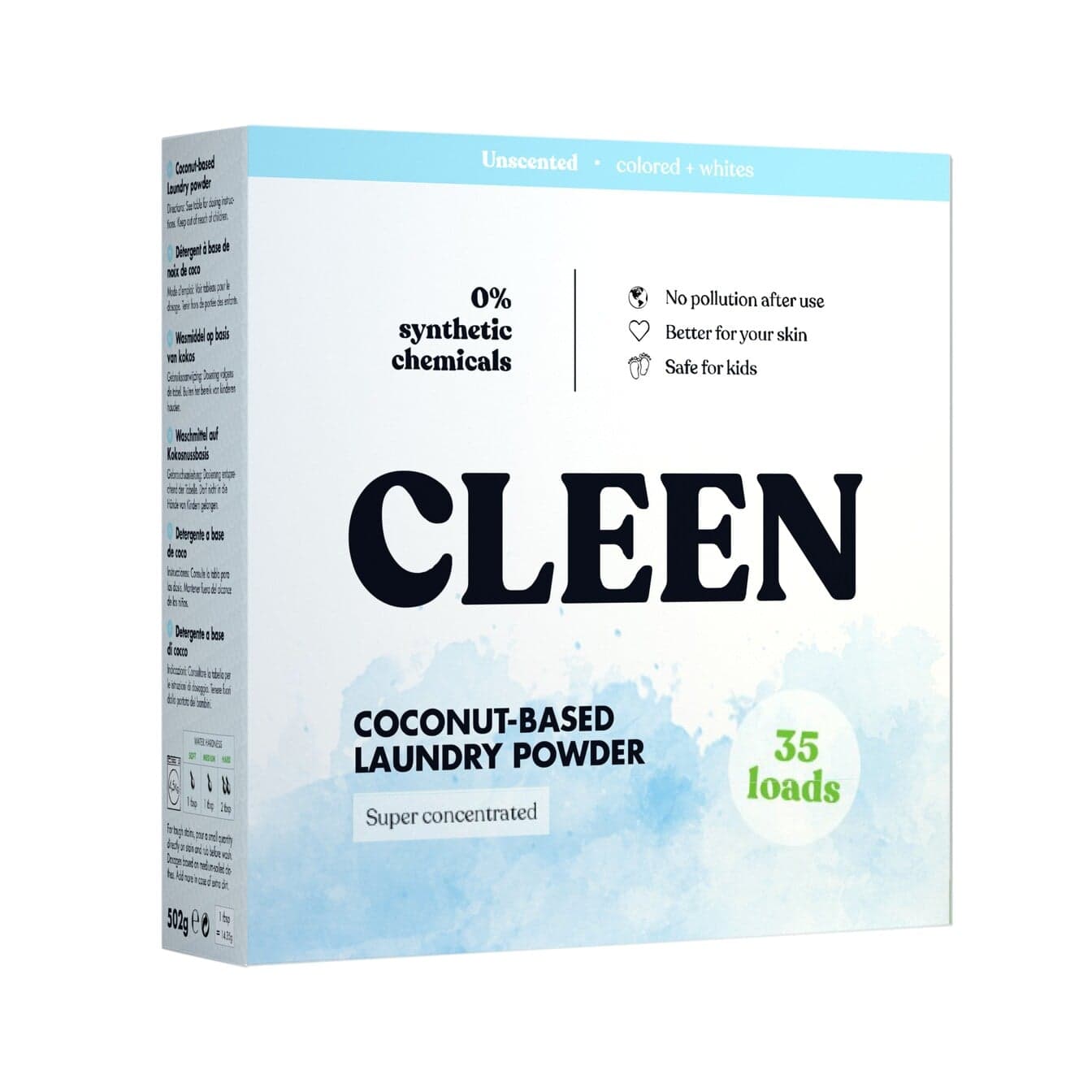 CLEEN Kokosbaserat Tvättmedel Oparfymerad 35 tvättar