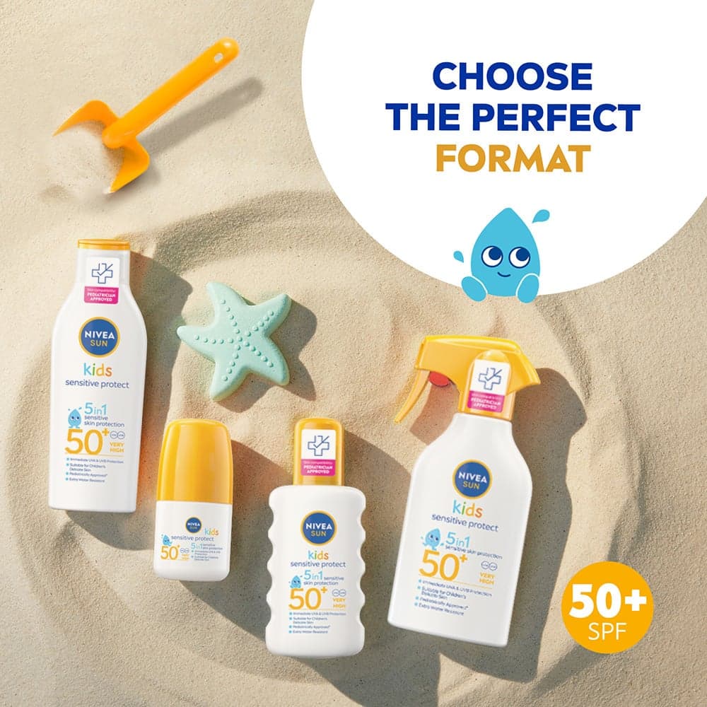 NIVEA SUN Kids Sensitive Sun Roll On SPF50+ 50 ml - produktbild 5