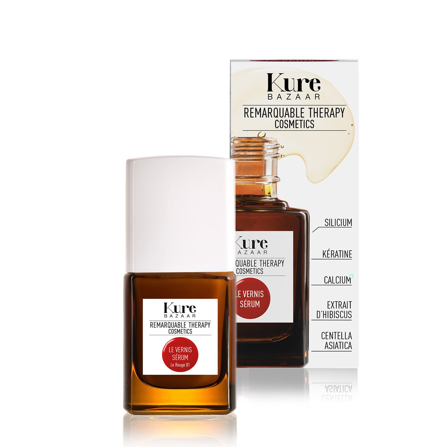 Kure Bazaar Remarquable Therapy Färgade Nagelförstärkare Le Rouge 01 10 ml 3