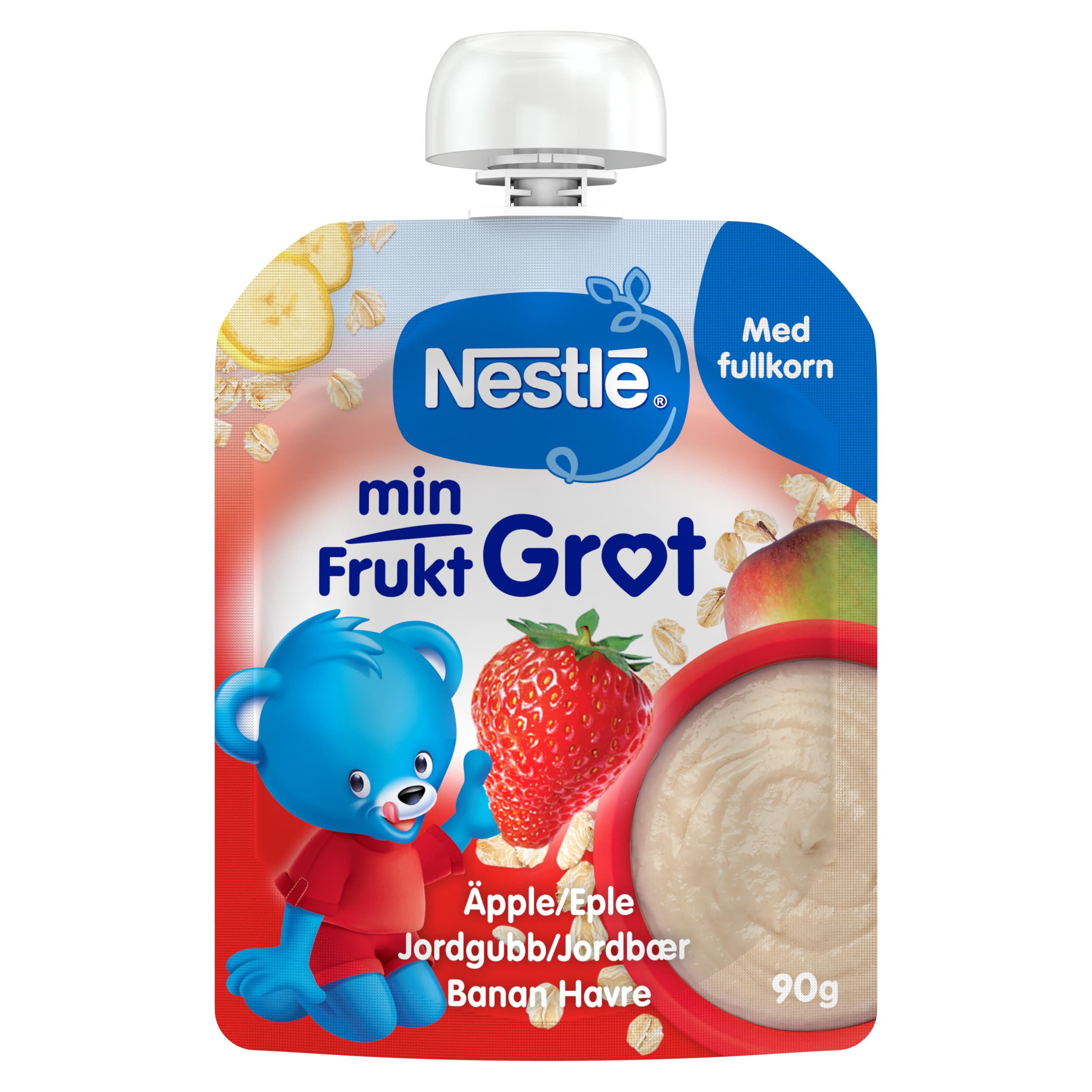 Nestlé Min Fruktgröt Äpple Jordgubb Banan 90 g