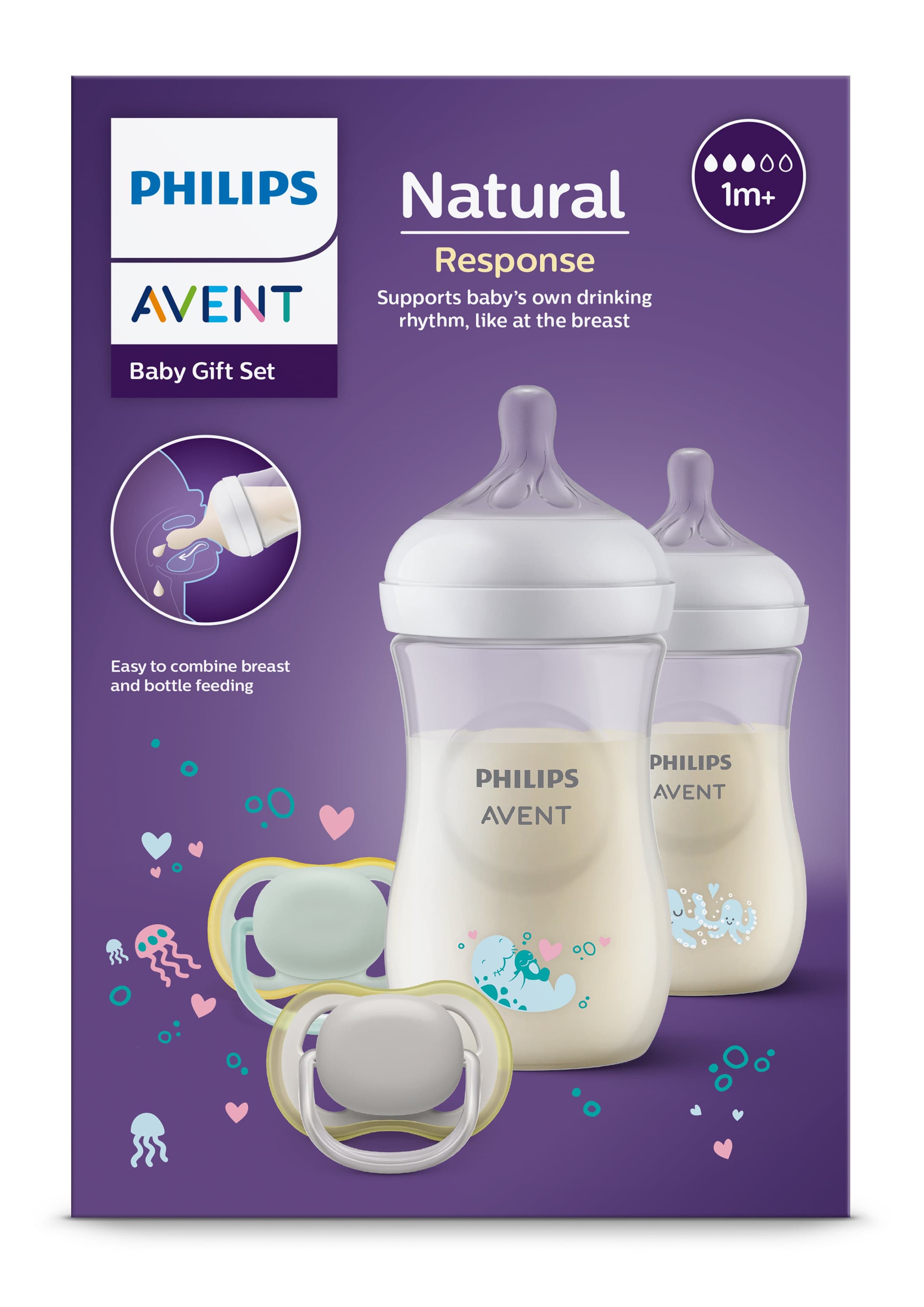 Philips Avent Natural Response Presentkit 260 ml Flaska 2 st + Ultra Air Napp 2 st - produktbild 2