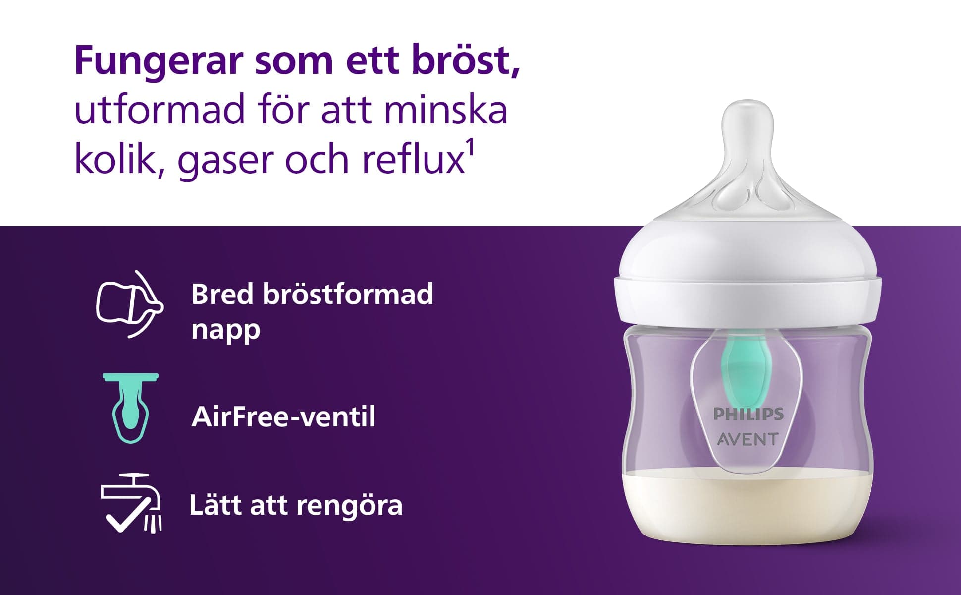 Philips Avent Natural Response Flaska 260 ml + AirFree Vent - produktbild 4