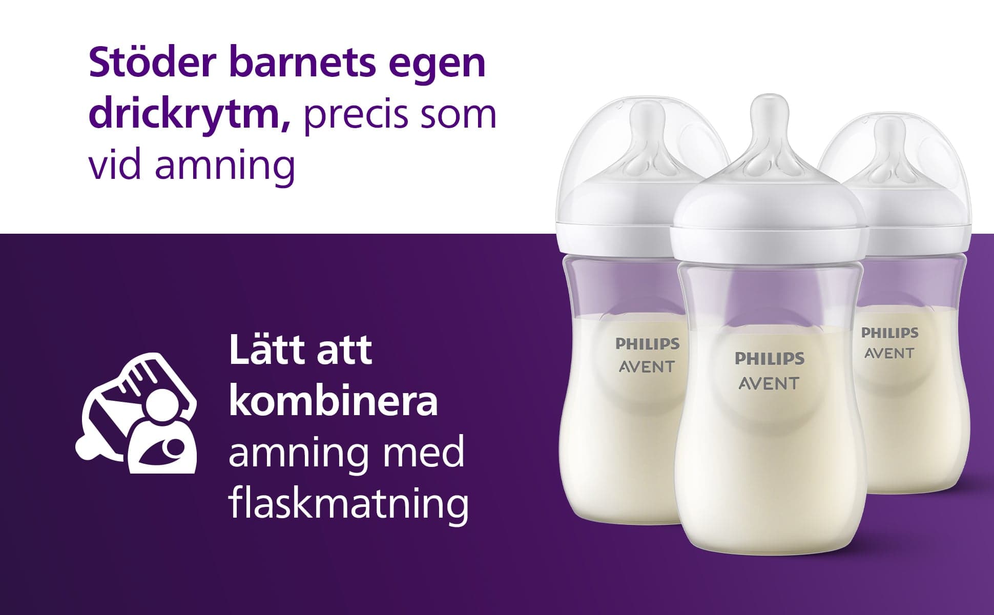 Philips Avent Natural Response Flaska 260 ml 2 st - produktbild 4