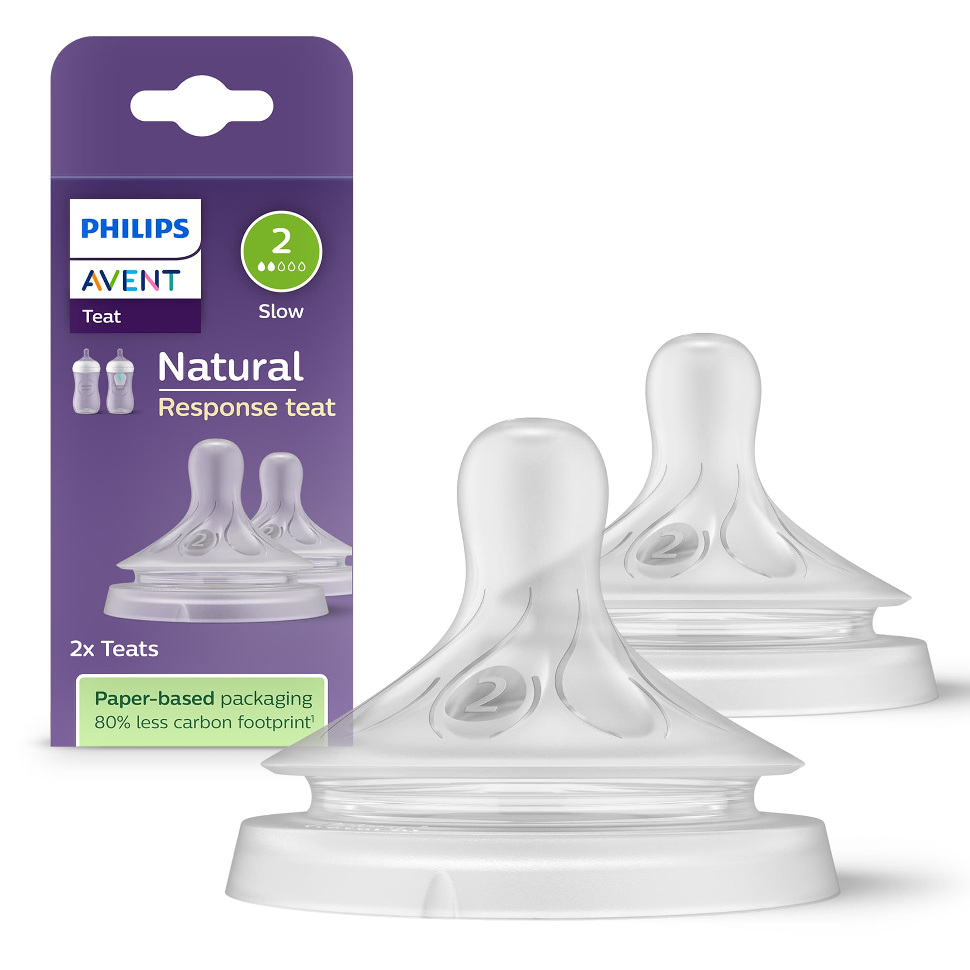 Philips Avent Natural Response Flasknapp (2) 0 m+ - produktbild 2