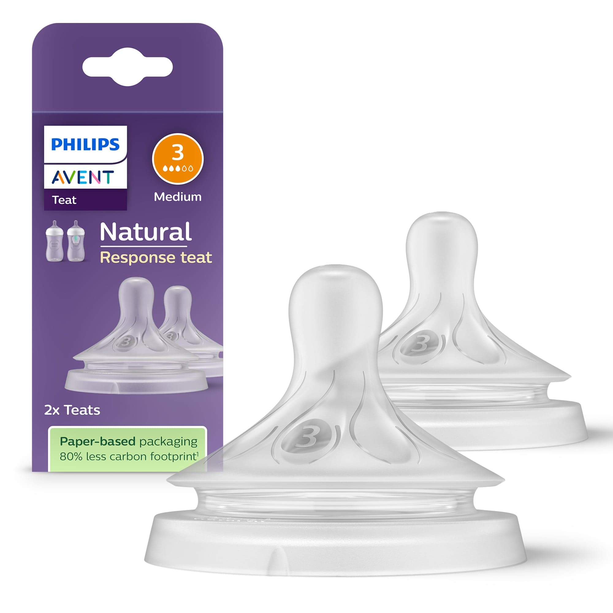Philips Avent Natural Response Flasknapp (3) 1m+ - produktbild 2