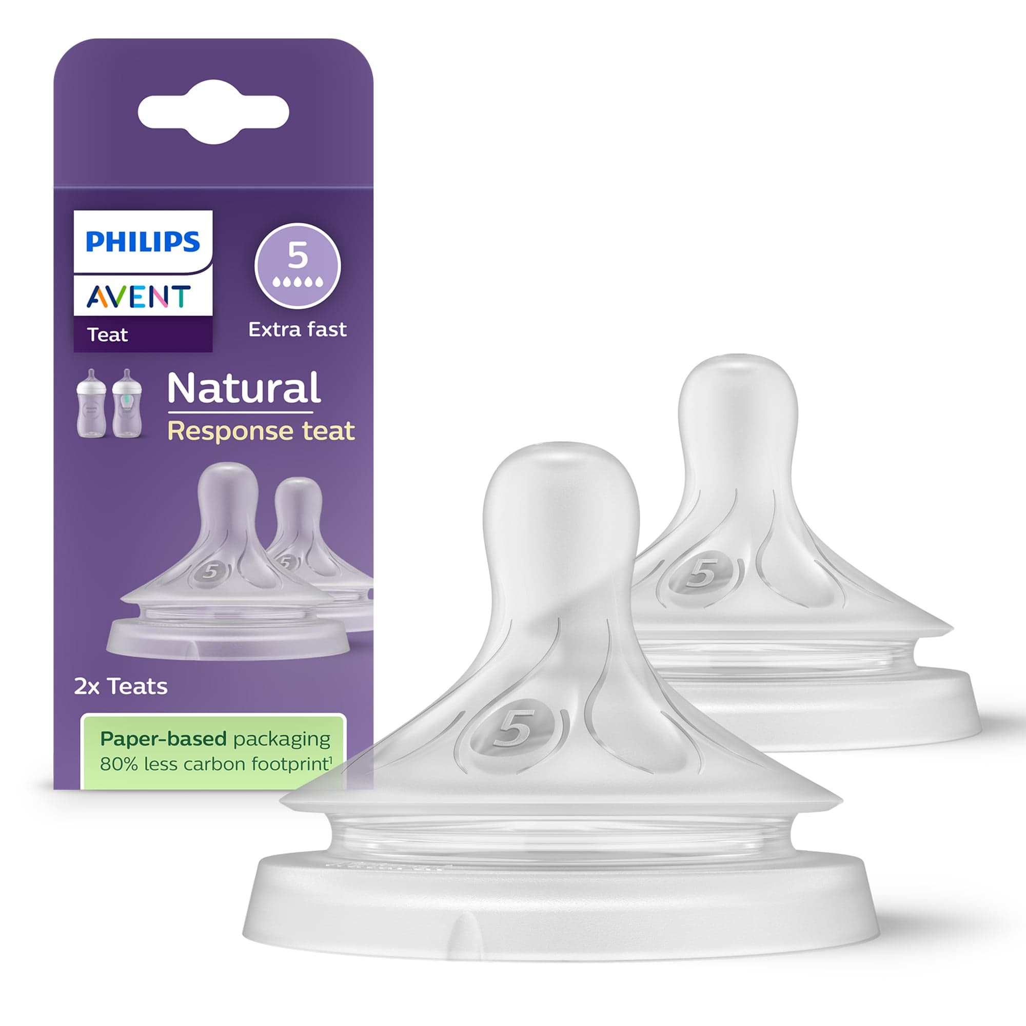 Philips Avent Natural Response Flasknapp (5) 6m+ - produktbild 2