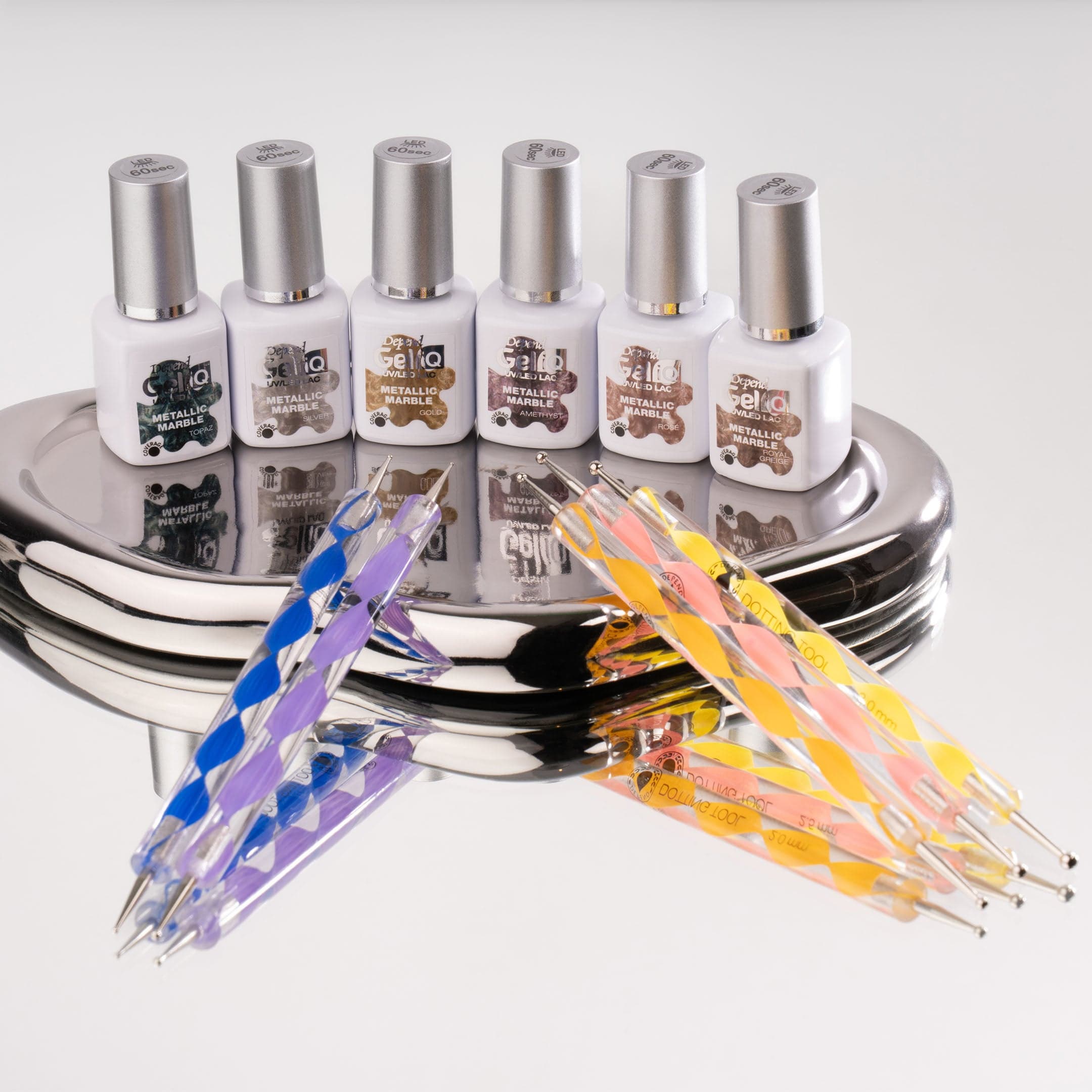 Depend Gel iQ Metallic Marble Pyrite 5 ml - produktbild 2