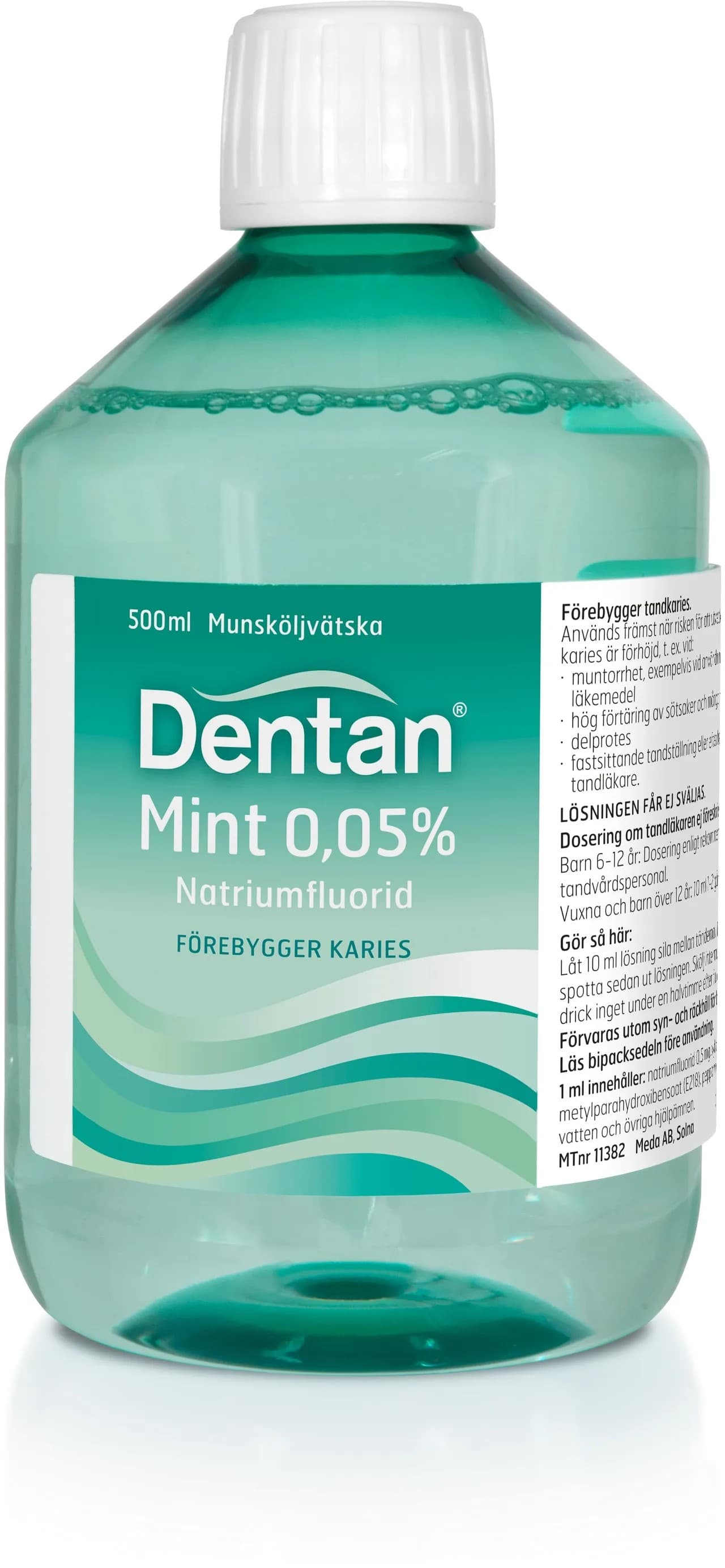 Dentan Mint 0,05 % 500 milliliter Munsköljvätska