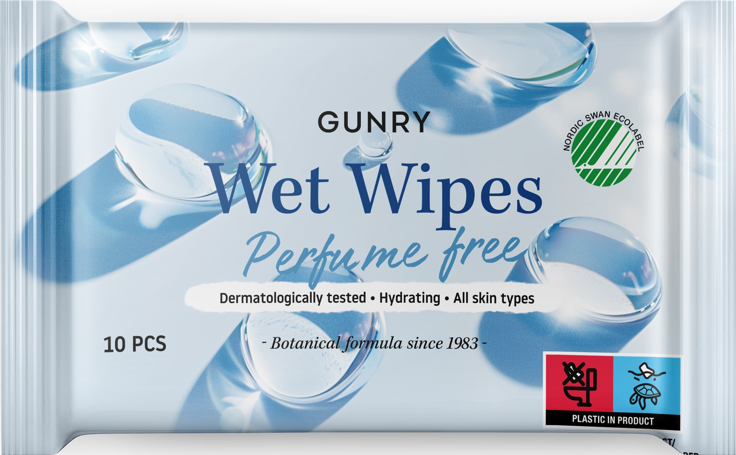 Gunry Wet Wipes Sensitive 10 st