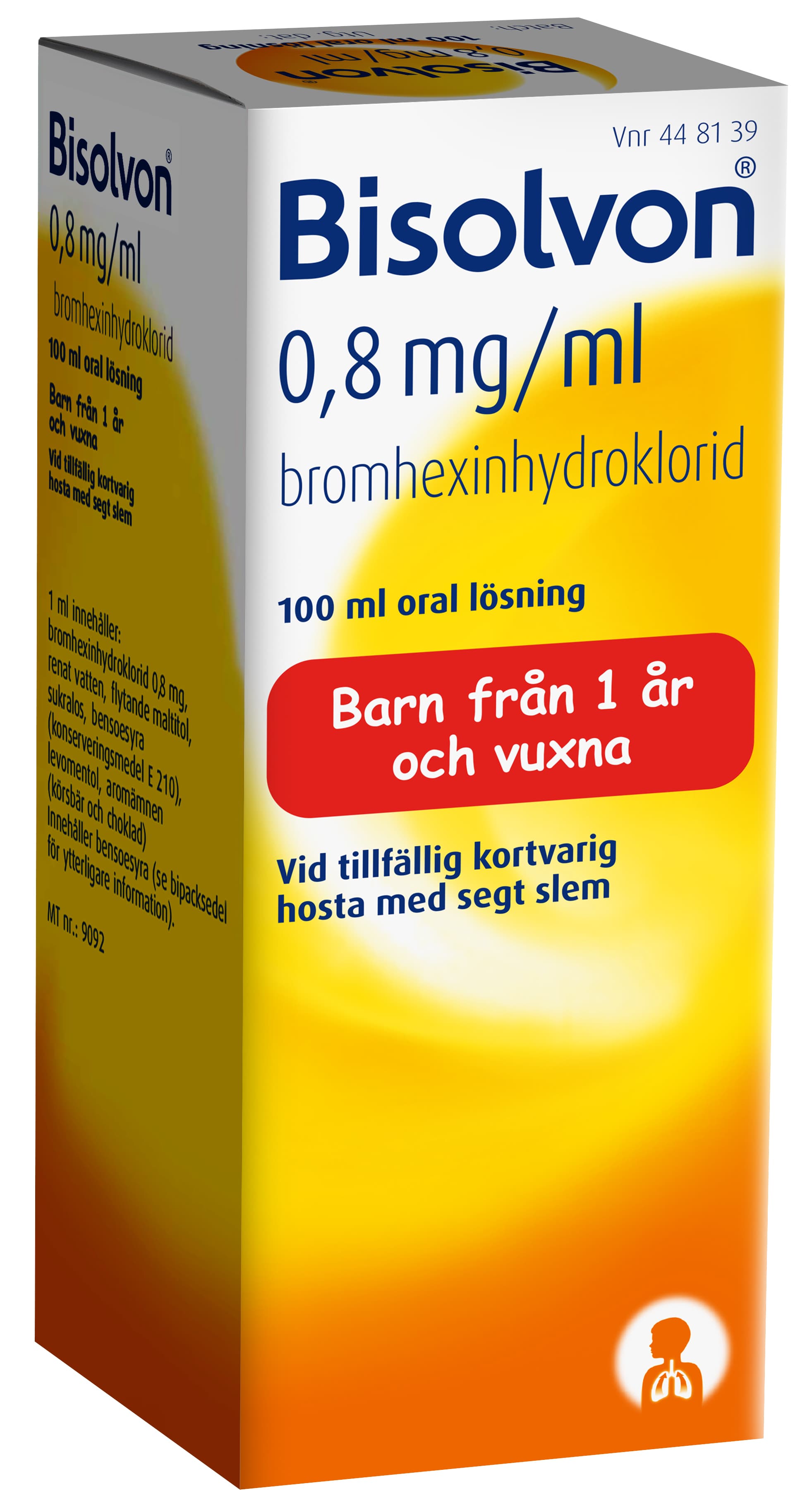 Bisolvon oral lösning 0,8 mg/ml 100 ml