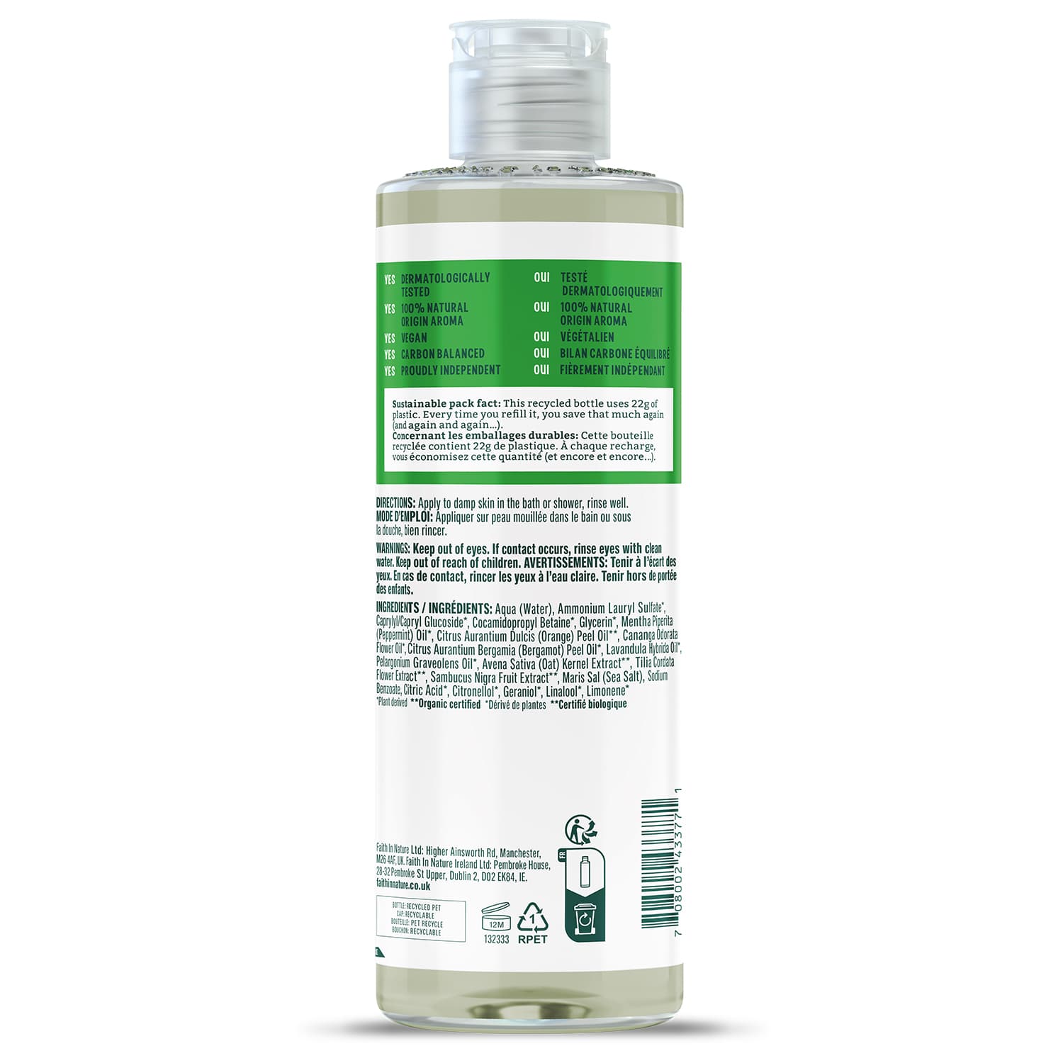 Faith in Nature Body Wash Mint 400 ml 2