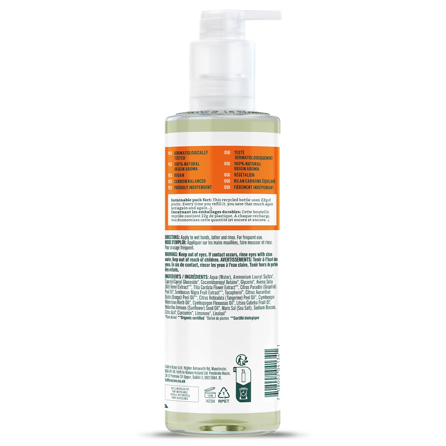Faith in Nature Grapefruit & Orange Hand Wash 400 ml 2