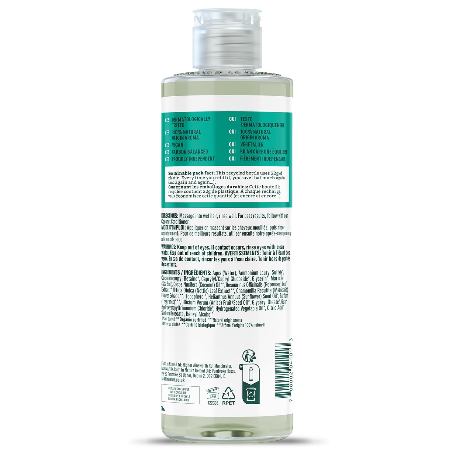 Faith in Nature Shampoo Coconut 400 ml 2