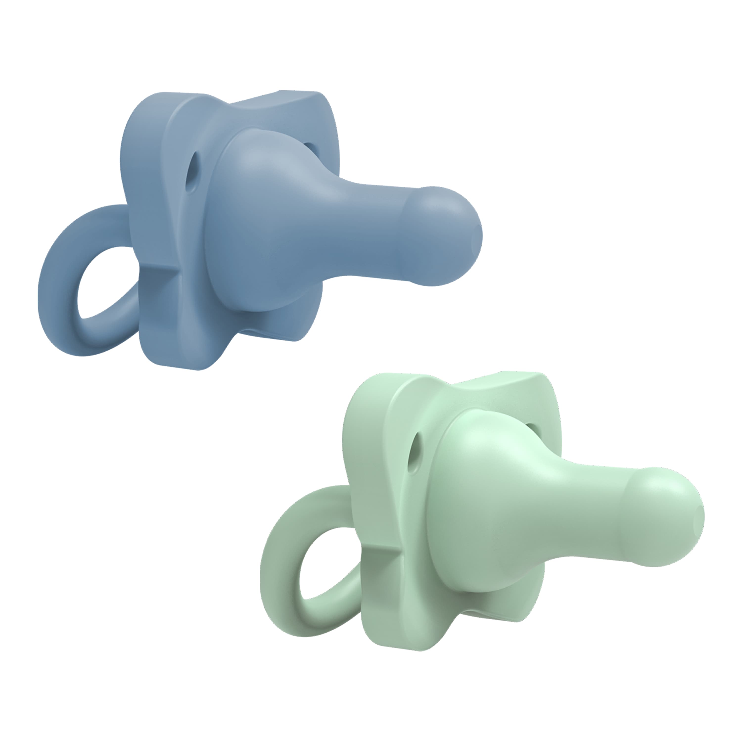 Dr Brown HappyPaci Silicone Soother 0-6m Blue/Green 2-pack 3