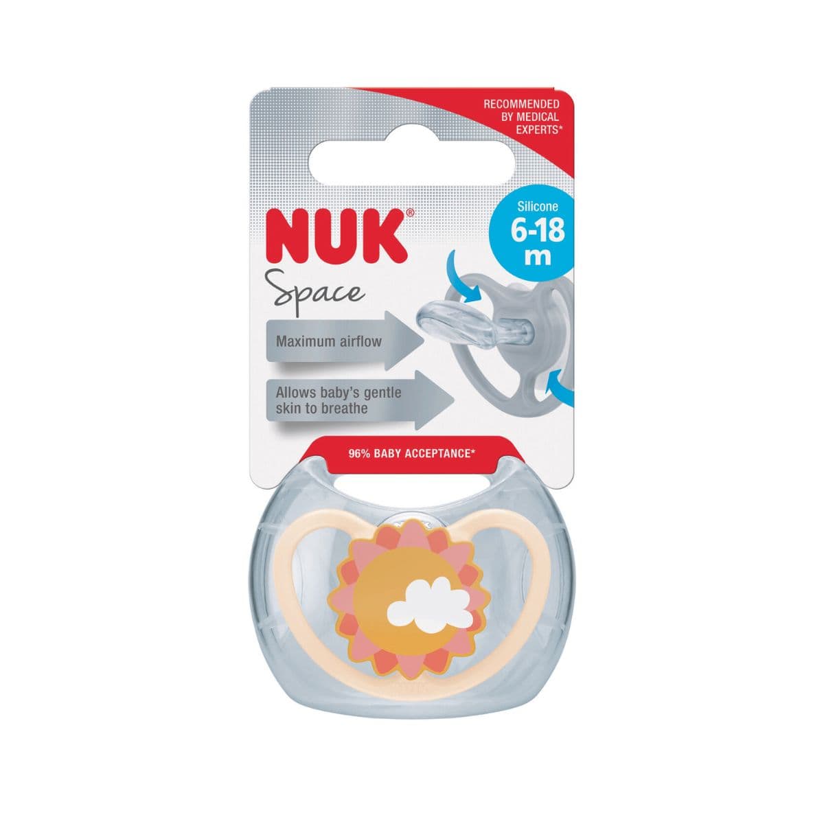 NUK Space Silikon 6-18 mån 1 st - produktbild 3