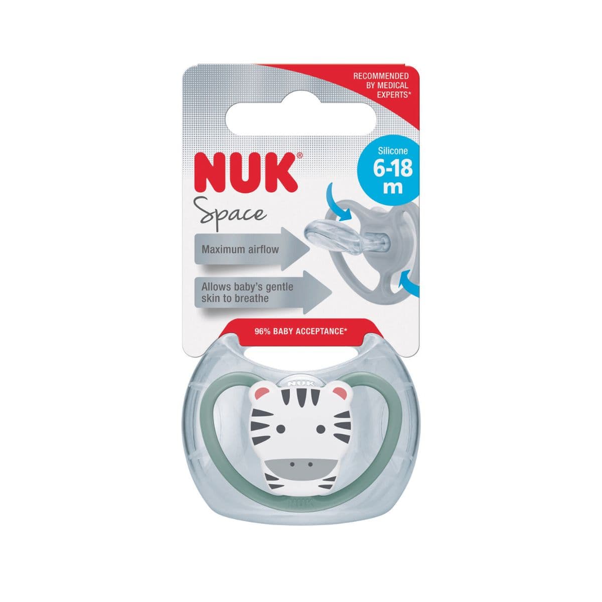 NUK Space Silikon 6-18 mån 1 st - produktbild 4