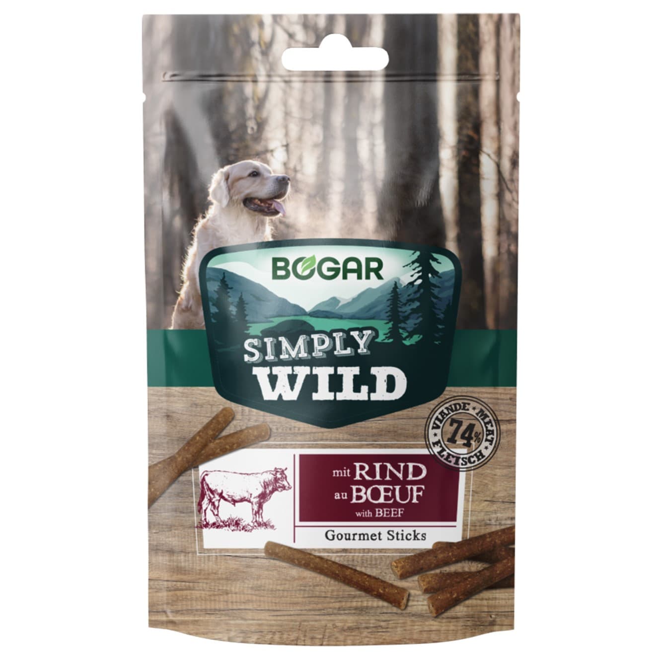 Bogar Simply Wild Sticks Beef Dog 10 st