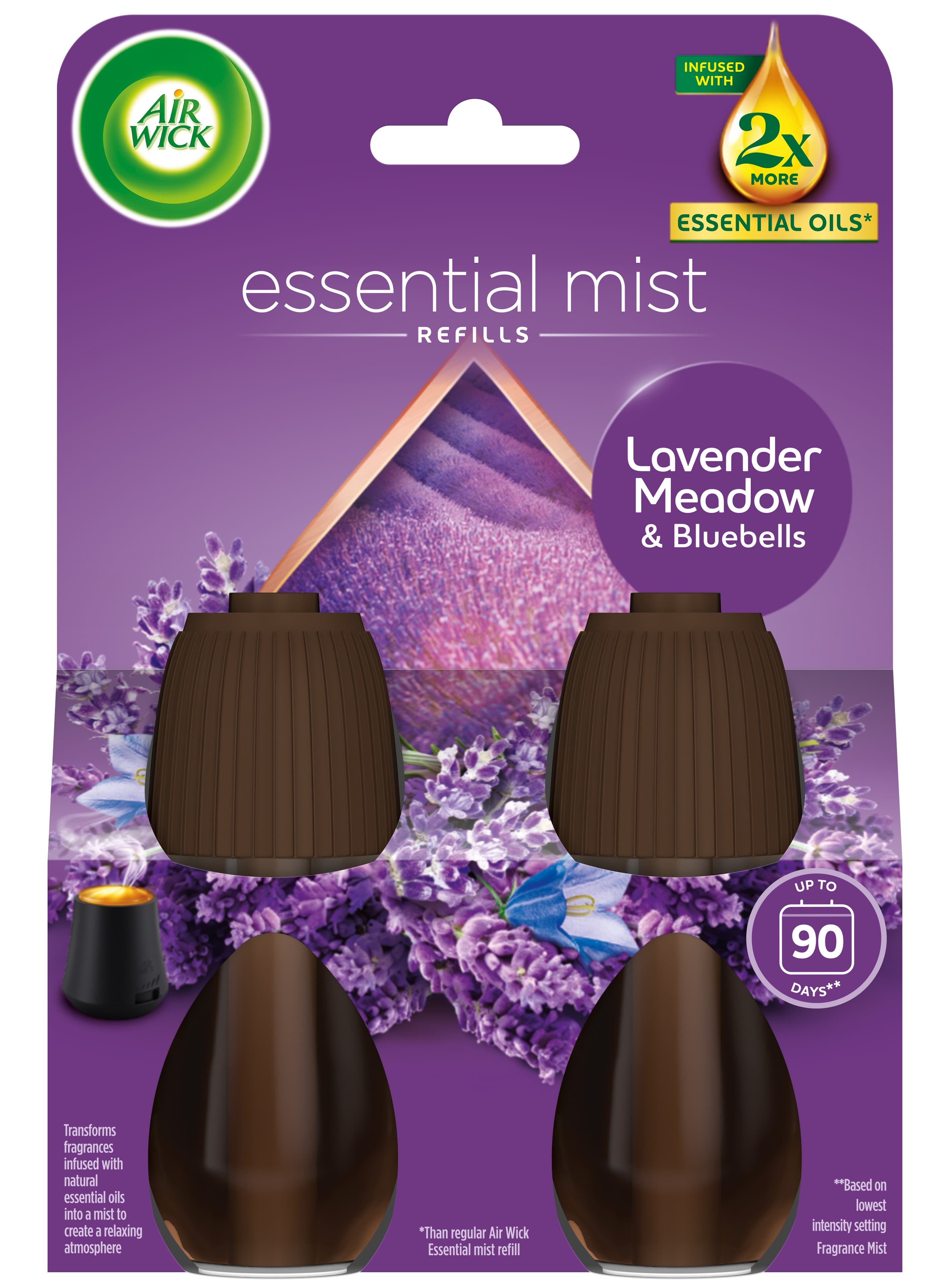 Air Wick Essential Mist Duo-pack Lavender Meadow & Bluebells 40 ml
