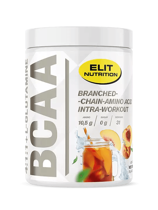 Elit Nutrition BCAA 4:1:1 + L-glutamine med Elektrolyter Ice Tea 400 g