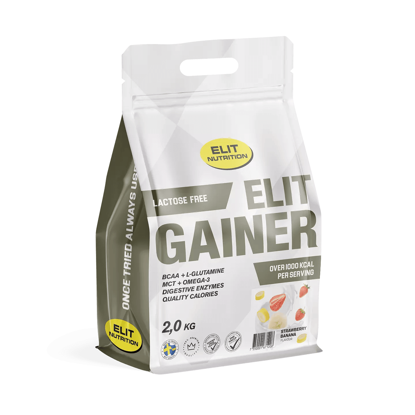 Elit Nutrition Gainer Laktosfri Strawberry Banana 2 kg